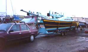 David's Merlin on its trailer