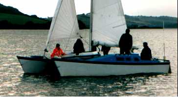 Janus sailing with 6 adults on board